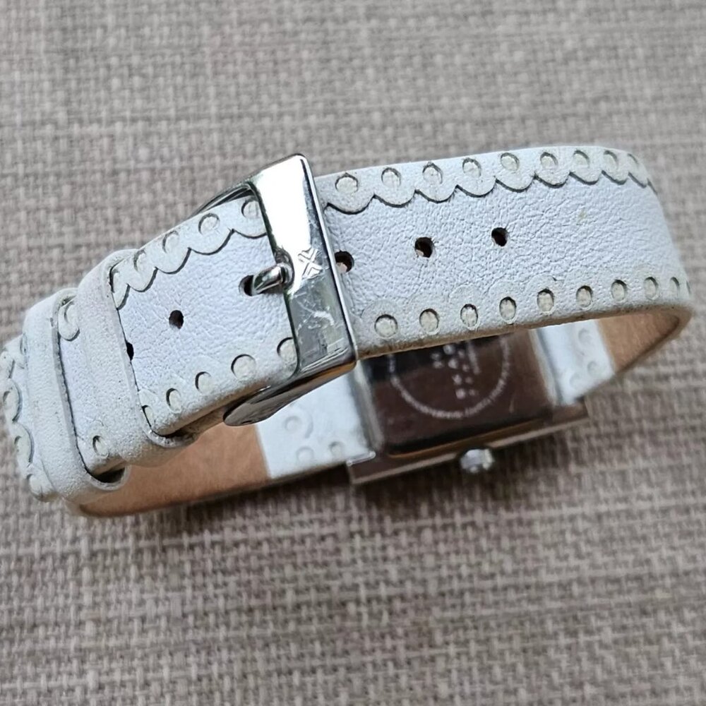 Skagen Denmark Ladies Wristwatch Quartz Analog White Leather Strap Watch - Picture 6 of 11